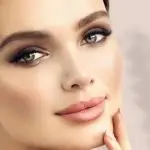 Braut Make-up in natürlichen Tönen, Nahaufnahme